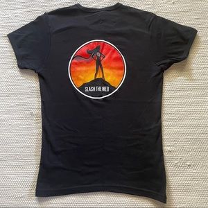 NWT American Apparel Blekko Black Cotton Crew Neck T-Shirt Size L